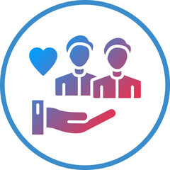 Fototapeta premium Community Service Icon Style