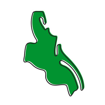 Batticaloa district of Sri lanka vector map illustration. Map Design