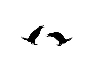 penguin silhouette vector.