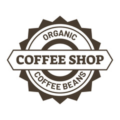 Obraz premium Coffee beans or coffee shop logo vector design template