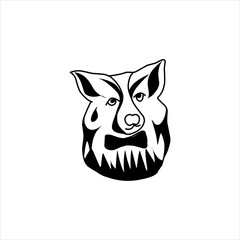 Fototapeta premium collection of hand drawn vector illustrations of cute dogs in various poses. isolated on white background. cute dog line art