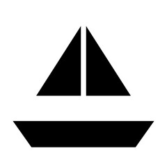 Fototapeta premium sailboat glyph 