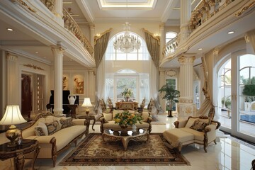 classical theme livingroom