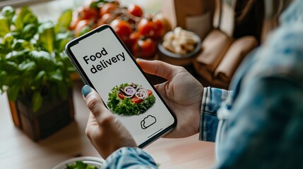 A user-friendly food delivery mobile app interface designed for seamless meal delivery and grocery ordering, featuring intuitive navigation and real-time tracking for a convenient user experience.