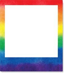 colorful polaroid photo frame for pride month