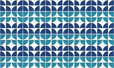 Blue and green Abstract dot block square diamond continue as round chain flower, seamless repeat pattern, design for fabric print or wrap paper background wallpaper