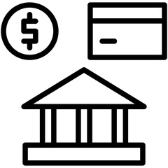 banking line icon