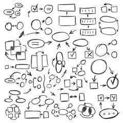 Balloon icon in hand drawn style. Round shaped handmade doodle vector illustration on isolated background. Frames sign business concept.