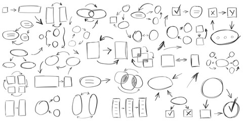 Balloon icon in hand drawn style. Round shaped handmade doodle vector illustration on isolated background. Frames sign business concept.