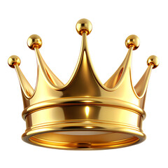 Royal gold crown 3d rendering