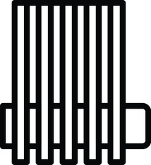 Simplistic line art icon of a beer mug, ideal for use in menus, apps, and designs