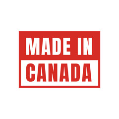 Made in canada label or logo design template