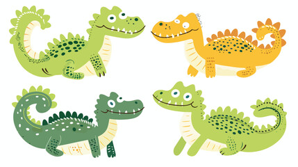 Cute baby crocodiles Four . Funny animals in Scandina