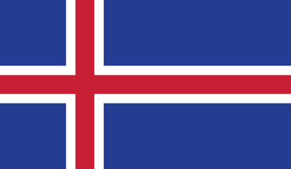 Obraz premium Illustration of the flag of Iceland