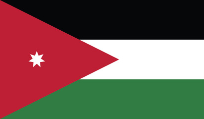 Illustration of the flag of Jordan