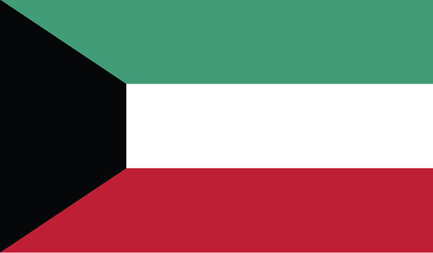 Illustration of the flag of Kuwait