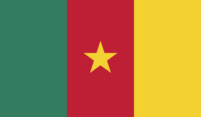 Illustration of the flag of Cameroon