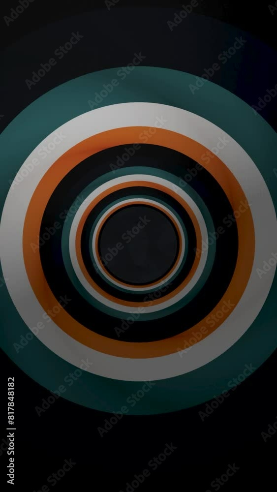 Wall mural abstract background with animated hypnotic colorful tunnel. abstract colored tunnel background