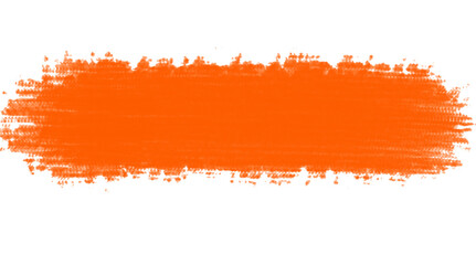 Orange paint brush stroke. Banner. Background