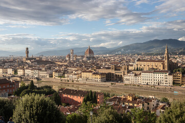 Scenic aerial view of Florence, Italy.