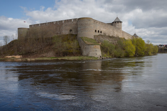 Scenic view of a Fortress in Narva, Estonia