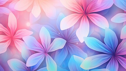 Fototapeta premium Soft gradient background with blurred floral elements