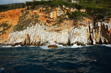 Fototapeta premium Breathtaking coastal landscape of Mount Athos, Greece