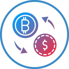 Obraz premium Crypto Exchange Icon Style