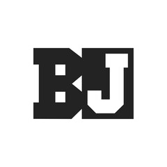 Initial Letter BJ Logo Design Template. BJ Logo