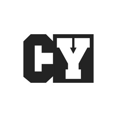 Initial Letter CY Logo Design Template. CY Logo