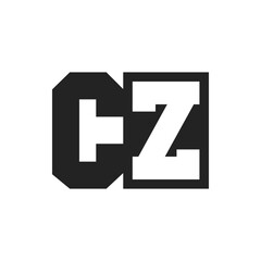 Initial Letter CZ Logo Design Template. CZ Logo