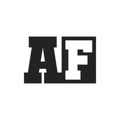 Initial Letter AF Logo Design Template. AF Logo