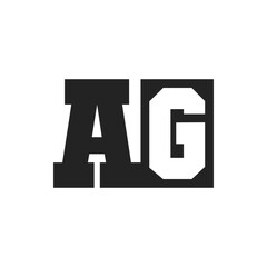 Initial Letter AG Logo Design Template. AG Logo