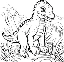 Dinosaur Coloring Pages Drawing For Kids 