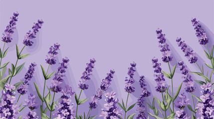 Elegant horizontal backdrop decorated by lavender flower