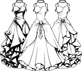 Dress Coloring Pages Drawing For Kids