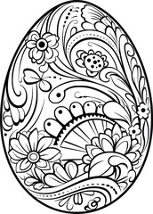 Easter Egg Coloring Pages Drawing For Kids