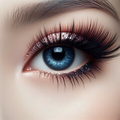 Obraz premium 메이크업 눈 클로즈업