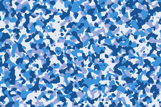 Blue Background Camouflage Army Military Pattern 