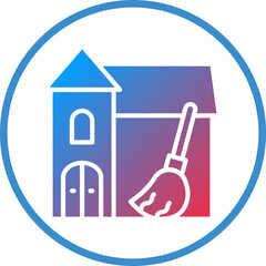 Apartment Cleaning Icon Style