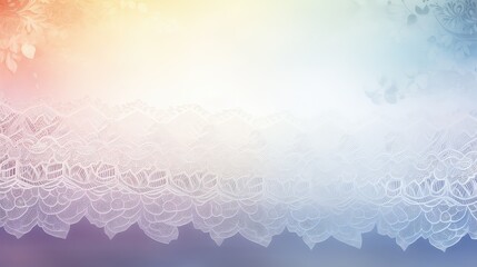 Soft gradient background with delicate lace-like patterns