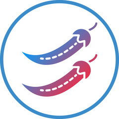 Obraz premium Hot Pepper Icon Style