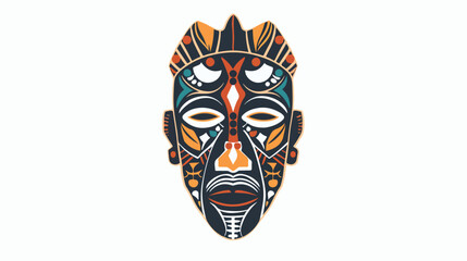Ethnic african tribal mask. Black ritual holy symbol.