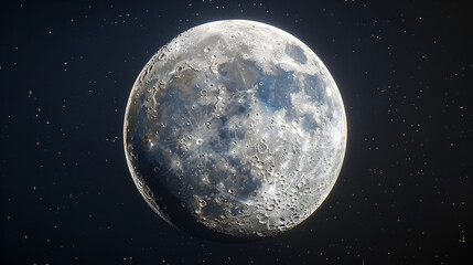 Fototapeta na wymiar Beautiful illustration of the Moon in space