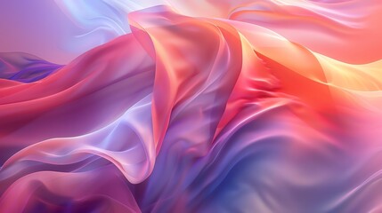 Obraz premium Fluid abstract shapes, flowing lines and soft colors creating a calming visual
