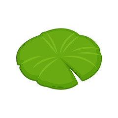 Lily pad icon. Lily cartoon vector on white background. © Supakorn