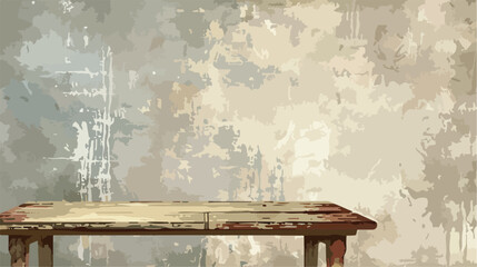 Simple table Fourting on grunge background Vectot style