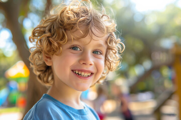Portrait of children’s bright smiles on Children’s Day concept