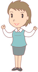 ビジネスのイラスト - ビジネスウーマン・OL・オフィスレディ・働く女性