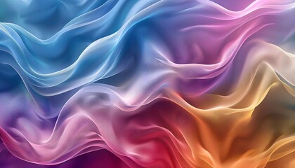 Obraz premium abstract colorful background with rainbow colored silk clothe waves